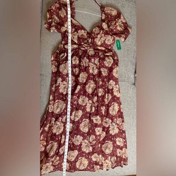 Simons BluPepper Ancient Floral Sweetheart Neckline Maxi Dress Size U.S. Large - Picture 13 of 16